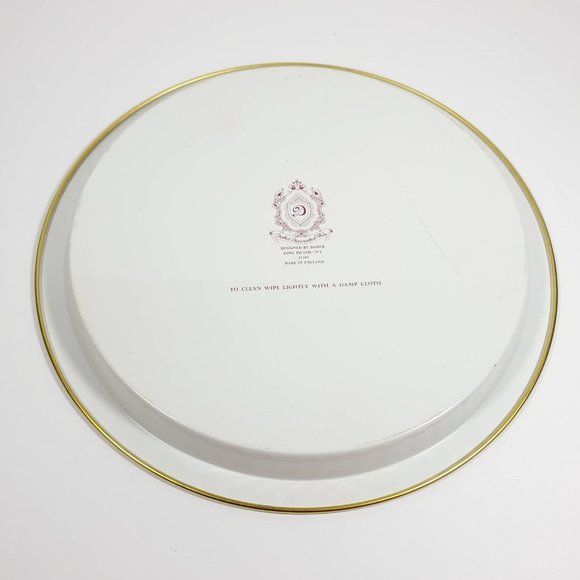 Vintage Daher Floral Tray Metal Decorative Tray White Gold Flower Pattern - Picture 6 of 9